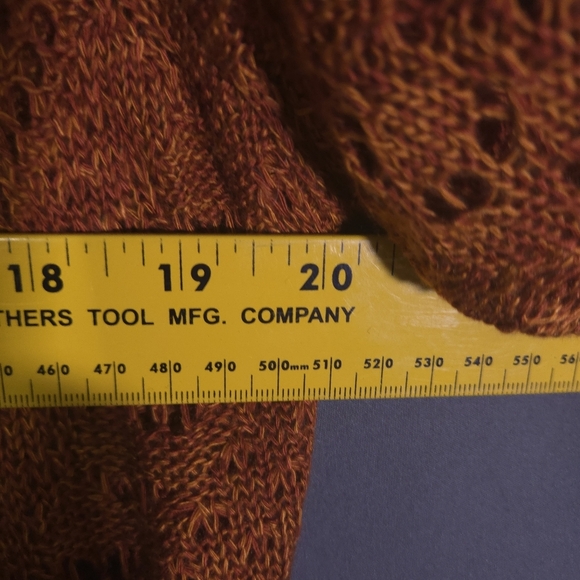 NWT It's Our‎ Time Crochet Cardigan Orange Size Large Boho Hippie Autumn - Picture 4 of 5